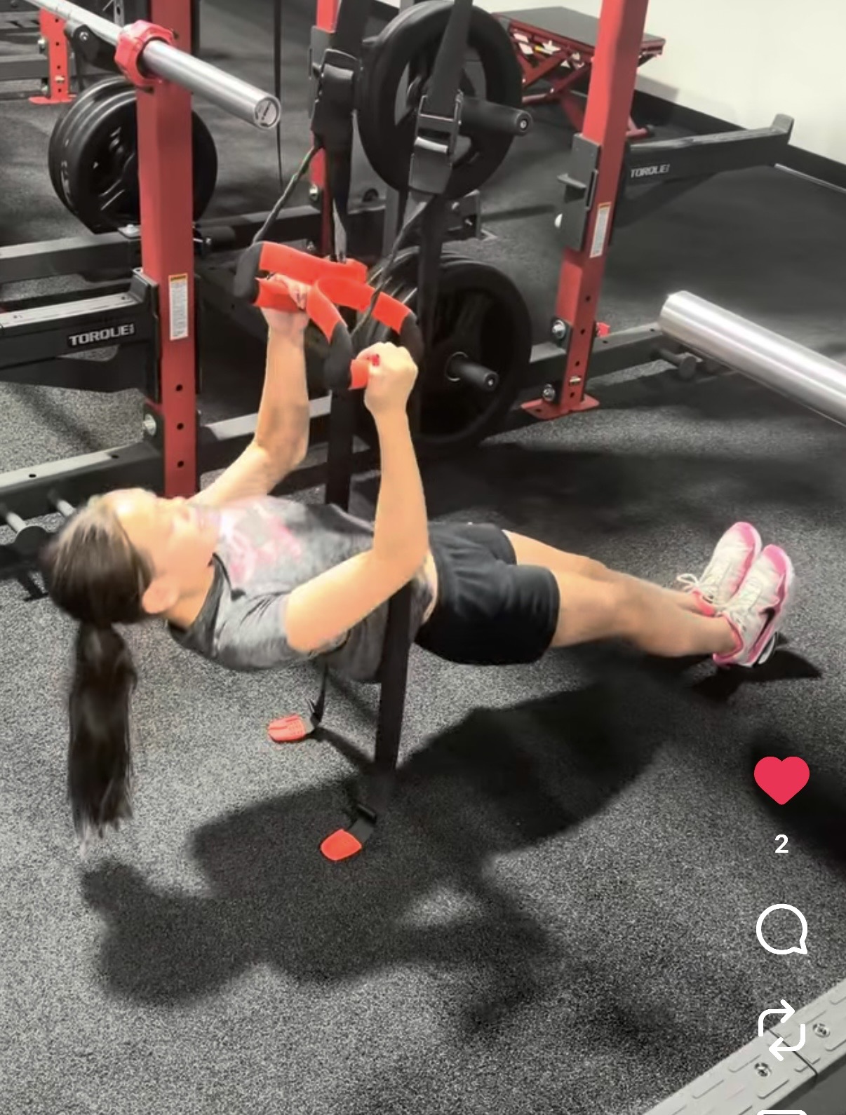 Aspyn dryland training in the gym